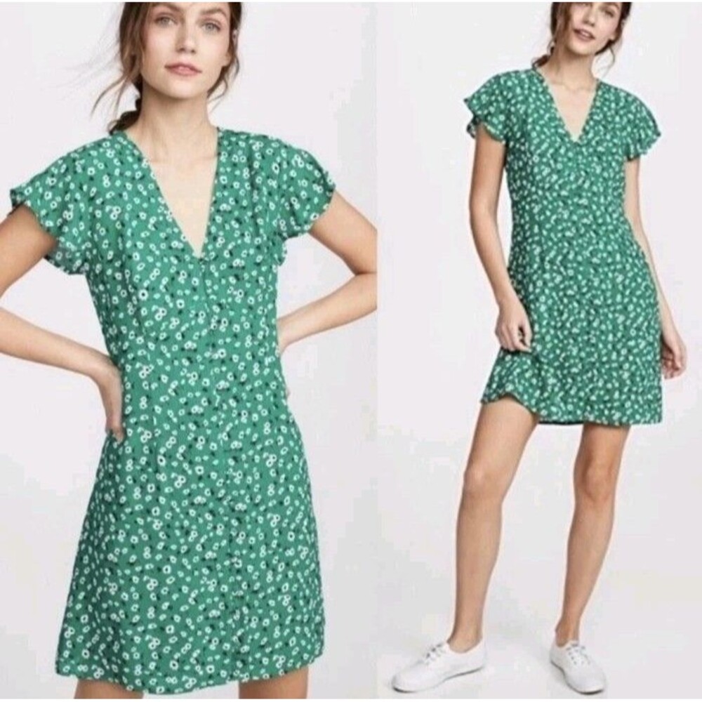 Rails Helena Dress Sweet Pea Fabric XS Button Up